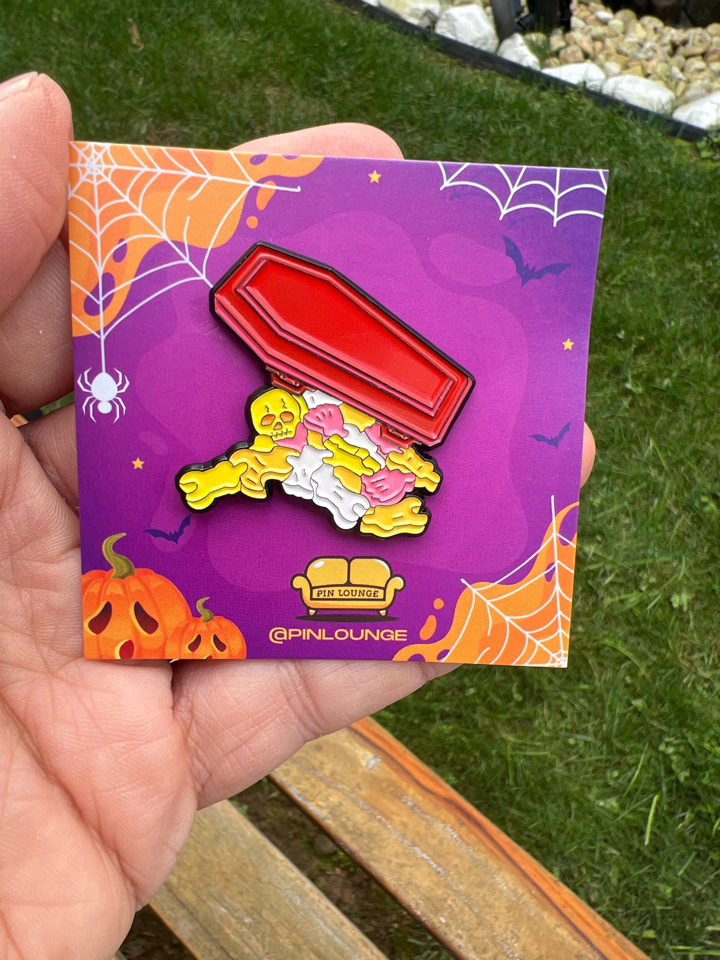 Skeleton Candy Pin