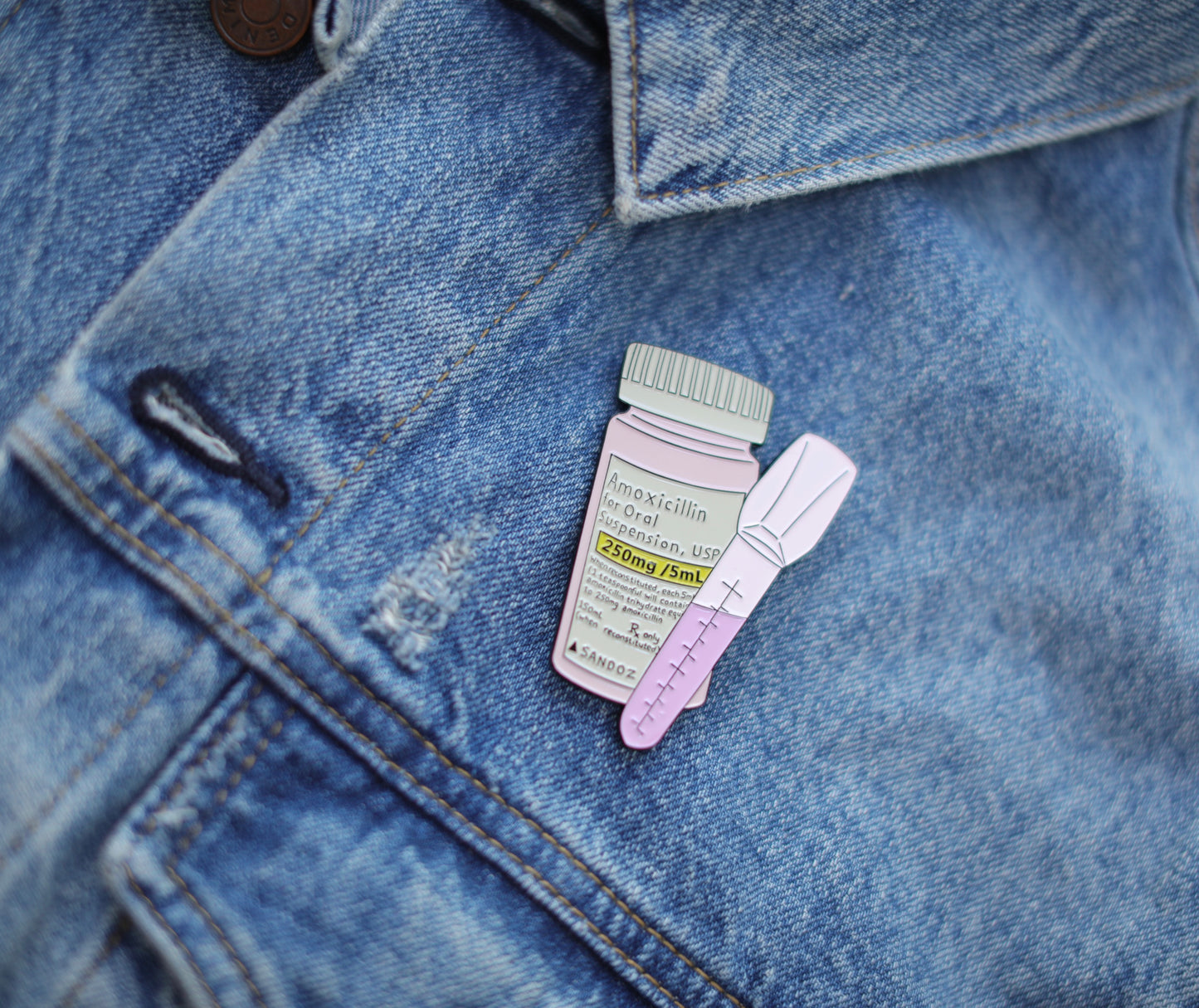 Pink Bubble Gum Medicine Pin