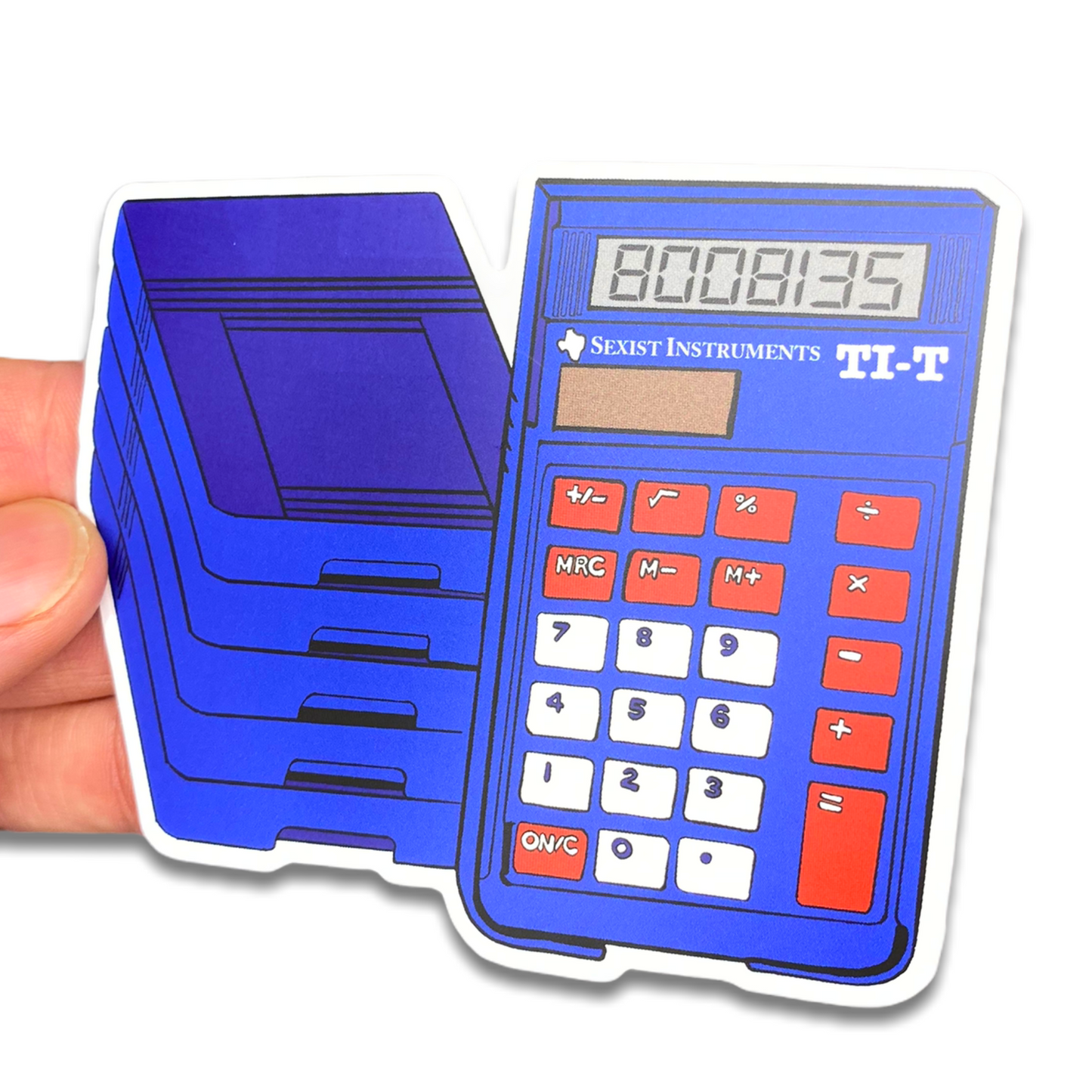 Old School Calculator Sticker