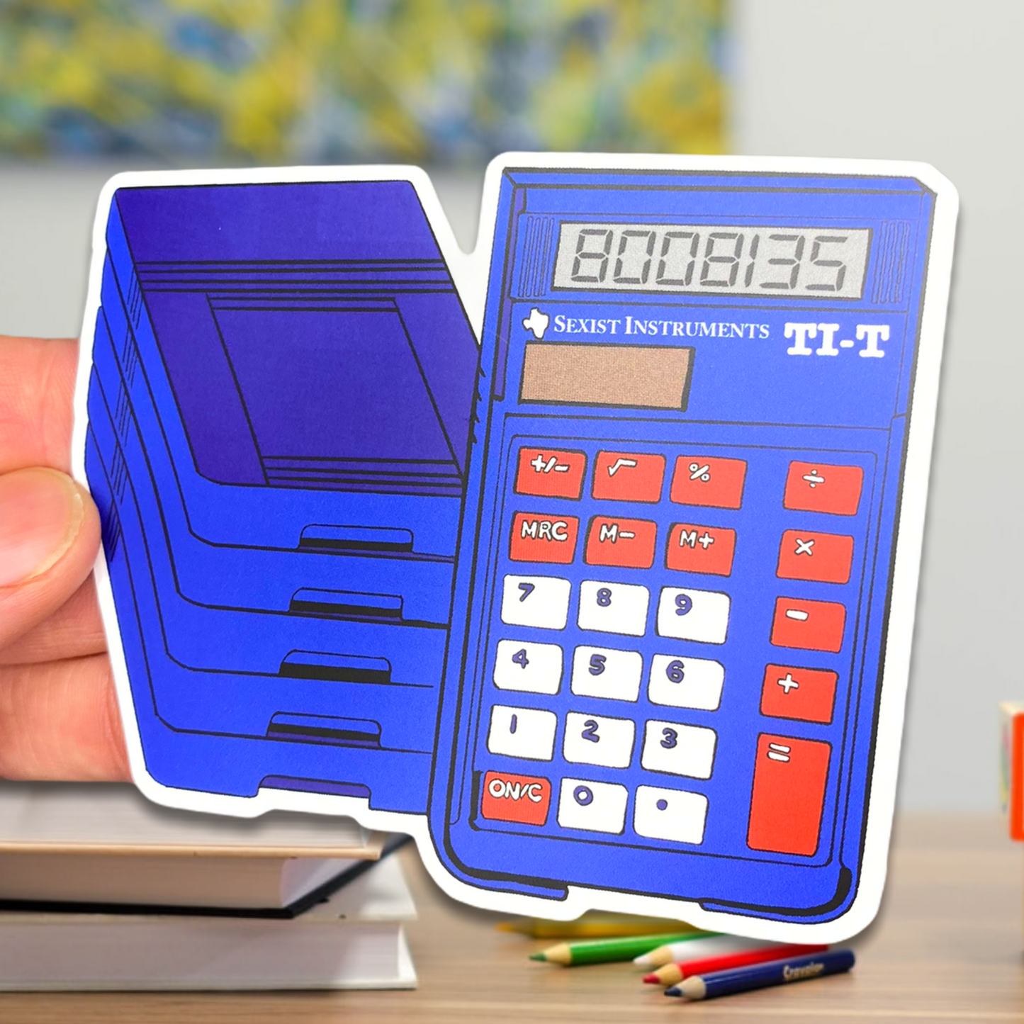 Old School Calculator Sticker