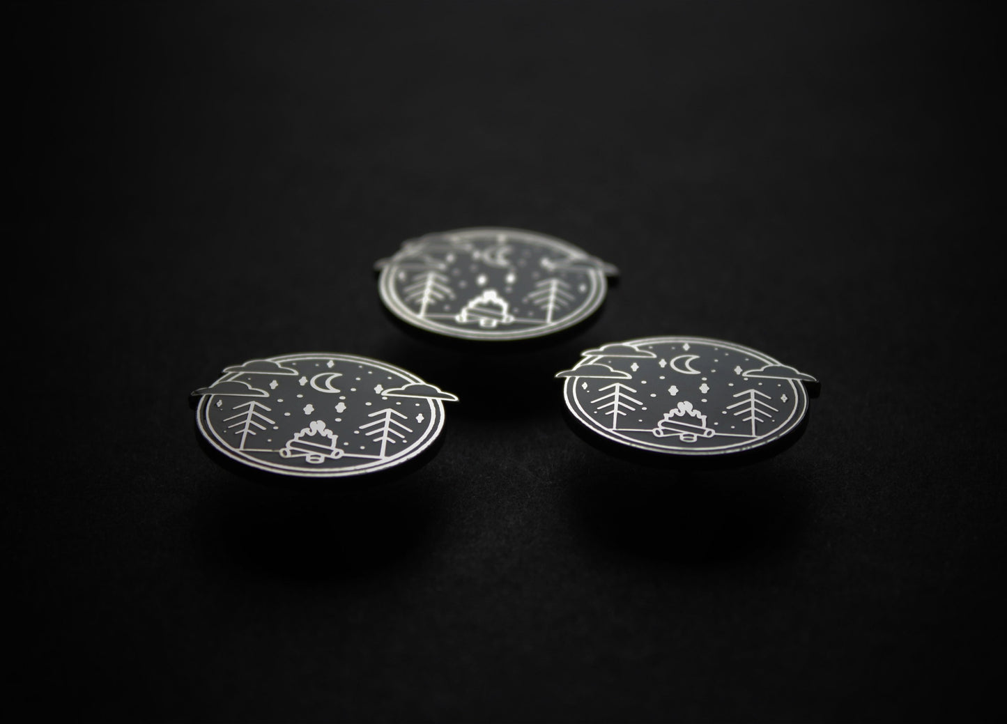 Camp Vibes Enamel Pin, Camping pins, Camp pins, Camp enamel pins, outdoor pins, enamel pin, black and silver pins
