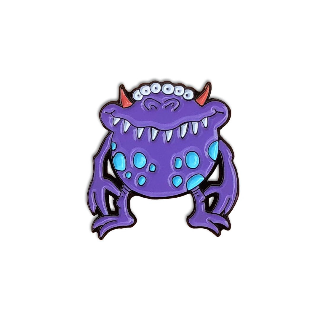 Purple Monster Enamel Pin, Halloween pins, monster pins, scary pins, spookly pins, monster movies, holiday pins
