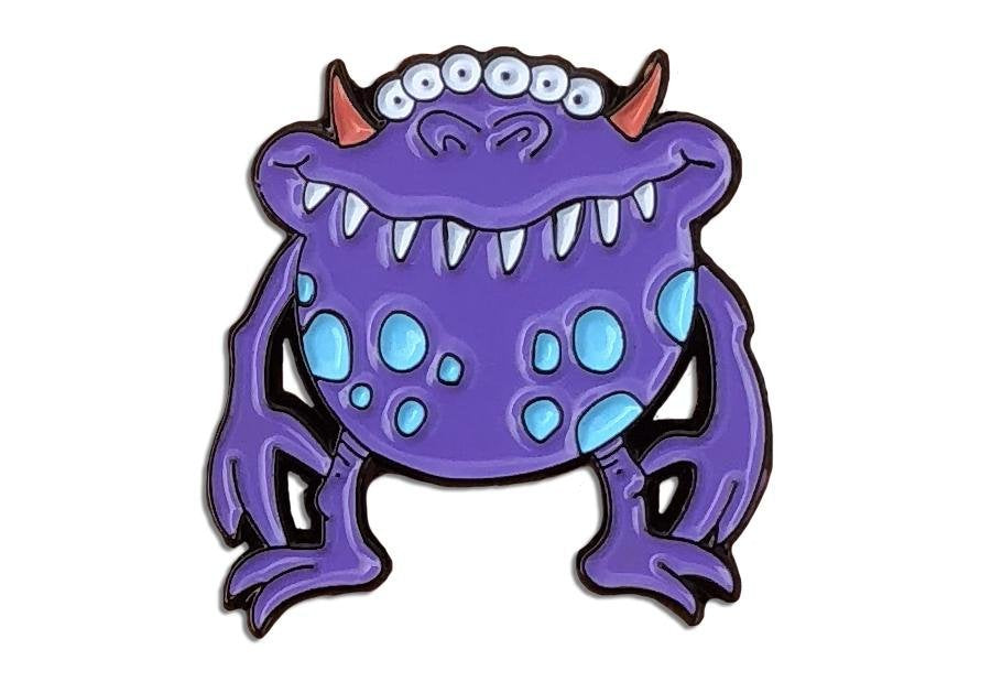 Purple Monster Enamel Pin, Halloween pins, monster pins, scary pins, spookly pins, monster movies, holiday pins