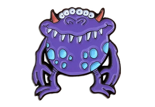 Purple Monster Enamel Pin, Halloween pins, monster pins, scary pins, spookly pins, monster movies, holiday pins