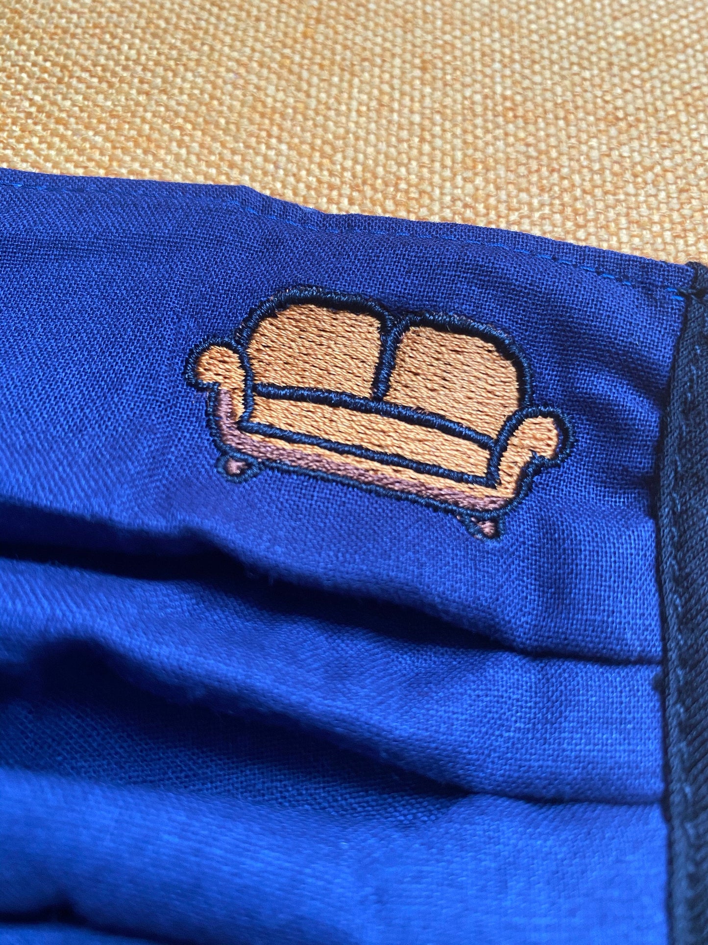 Pin Lounge Couch Face Mask and Free Couch Pin