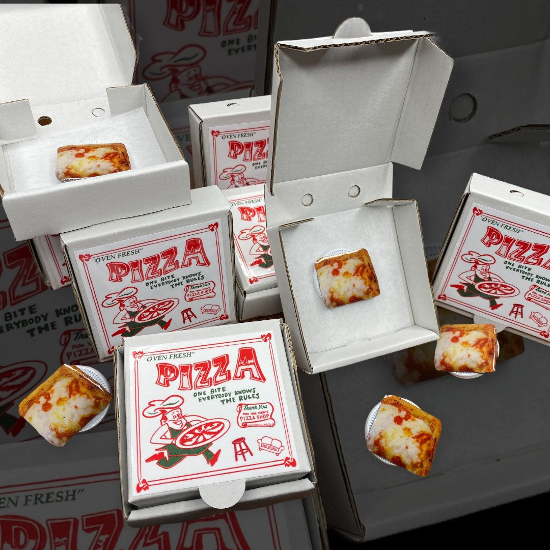 Real Sicilian Slice of Pizza Pin | Pizza Pin | New York Pizza | Food Pins | Realistic | NYC Square Slice