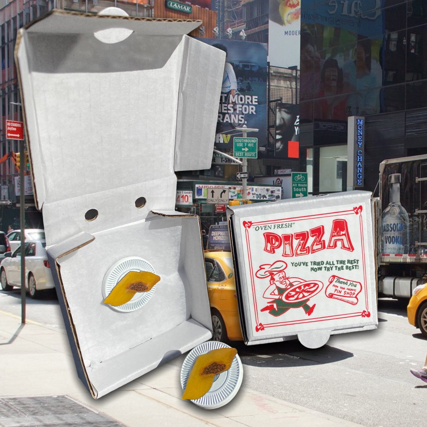 Beef Patty Pin | Pizza Pin | Jamaican Beef Patty | New York Pizza | Food Pins | Realistic