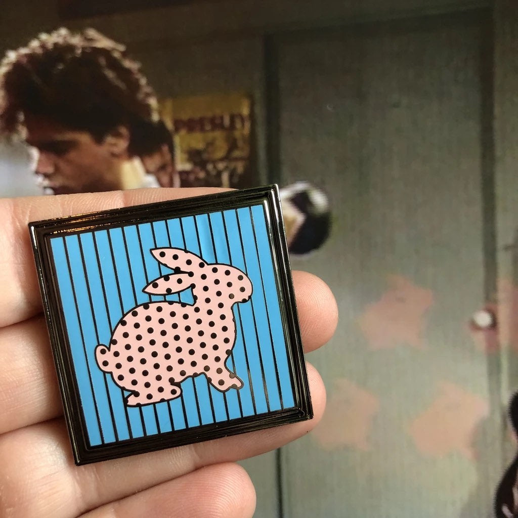 Full House Framed Bunny Wallpaper Enamel Pin