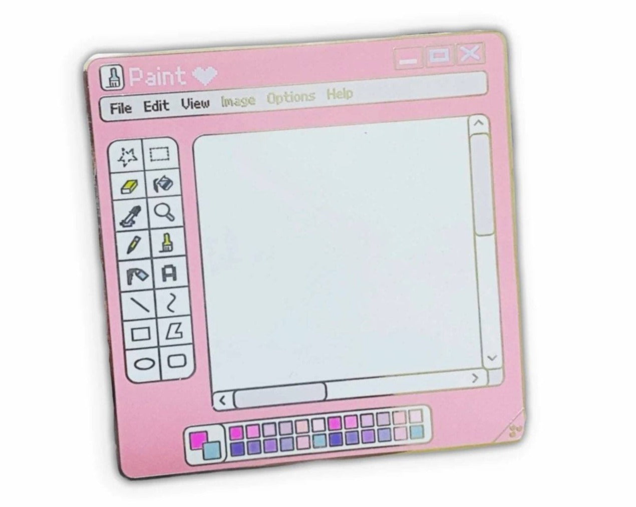 Kawaii Pink Paint Pad Pin ( Dry Erase Board ) | customizable enamel pin | Microsoft paint pins | photoshop pin