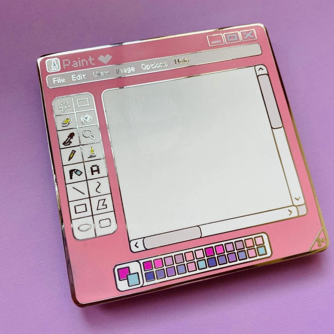 Kawaii Pink Paint Pad Pin ( Dry Erase Board ) | customizable enamel pin | Microsoft paint pins | photoshop pin