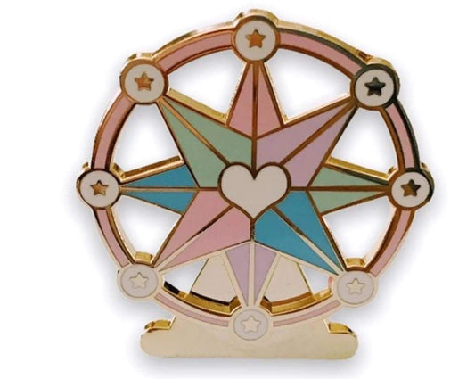 3D Ferris Wheel Enamel Pin | carnival pins | wheel pin |