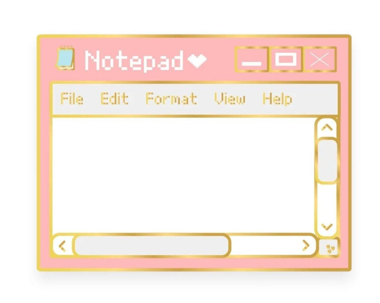 Kawaii NotePad Pin ( Dry Erase Board ) | customizable enamel pin | Microsoft paint pins | photoshop pin