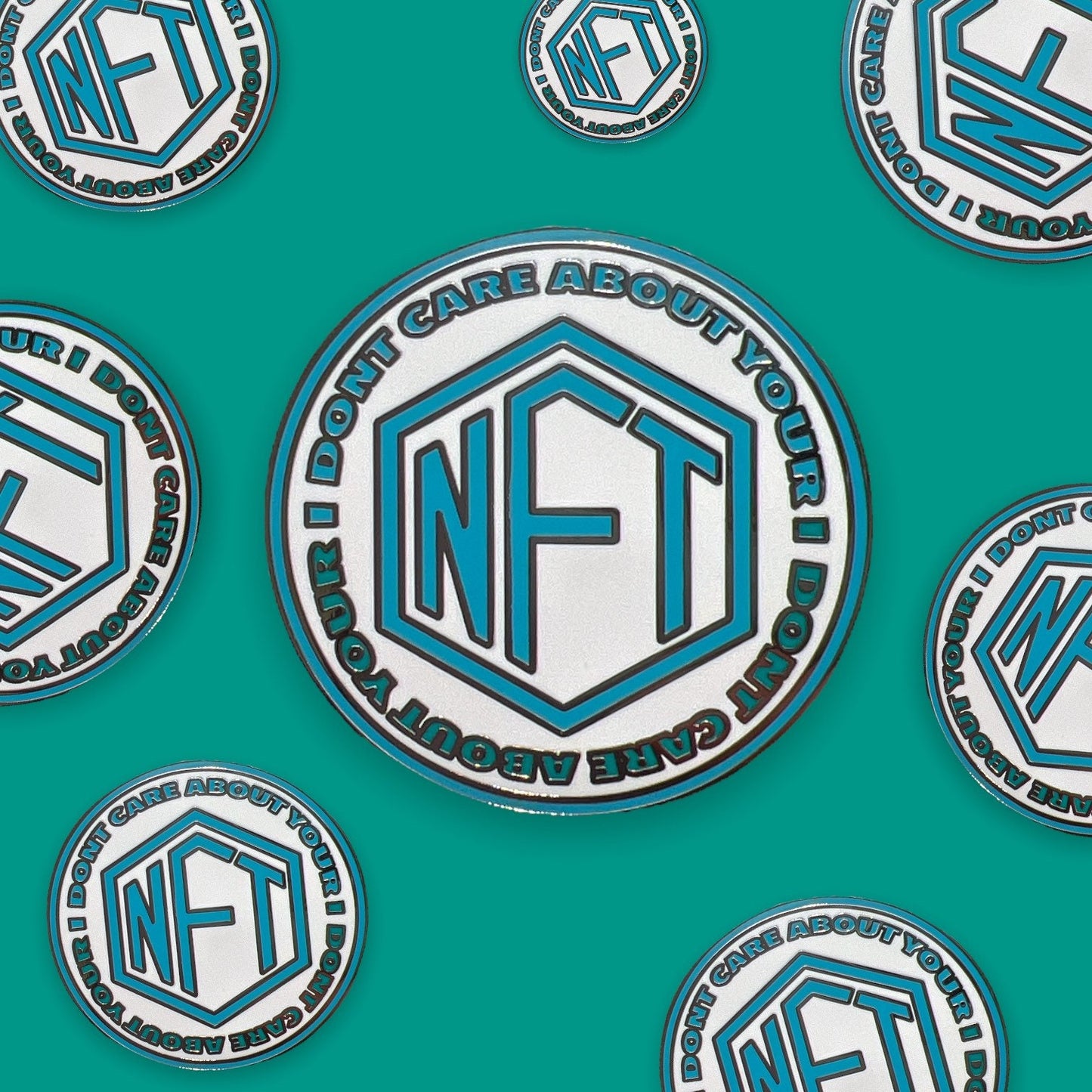 I Don’t Care About Your NFT Enamel Pin | NFT Pins | Crypto pins | Doge Pin | Block chain pin | pin | bitcoin pin