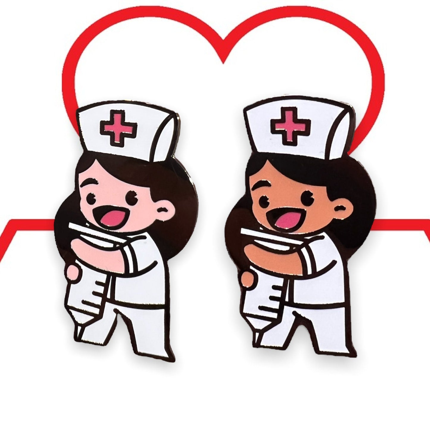 Nurse Holding Syringe Enamel Pin | Nursing pins | Doctor pins | Medical Accessories | nurse week | nurses week