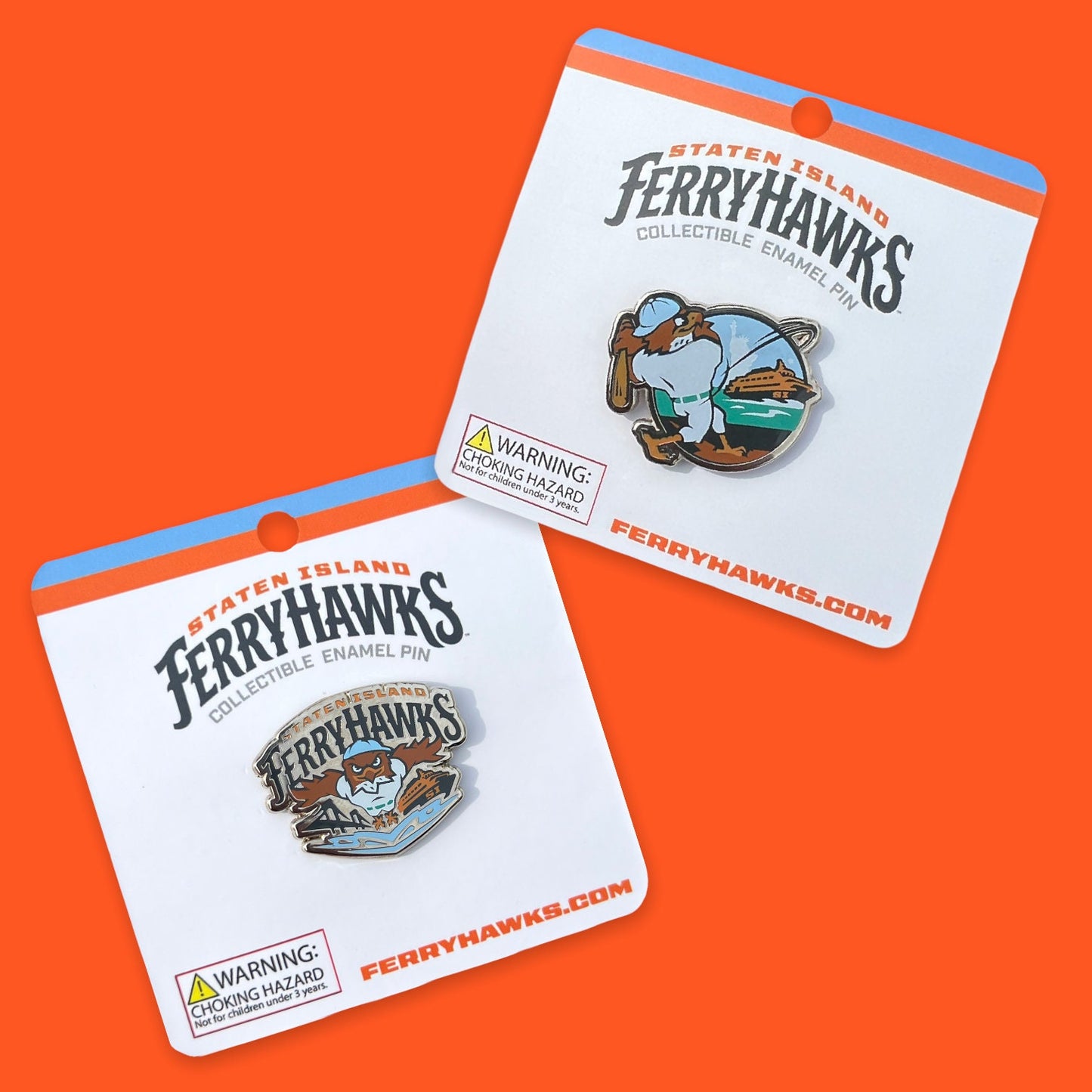 Staten Island Ferry Hawks Enamel Pins | baseball pins | ferry hawks pins | ferryhawks pins | staten island pins | Staten island ferry