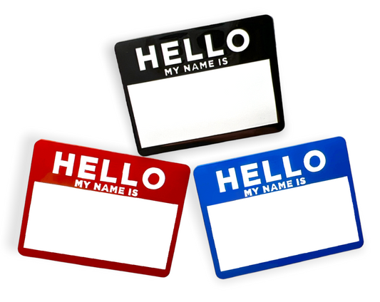 Hello My Name Is Pin ( With Dry Erase Board )