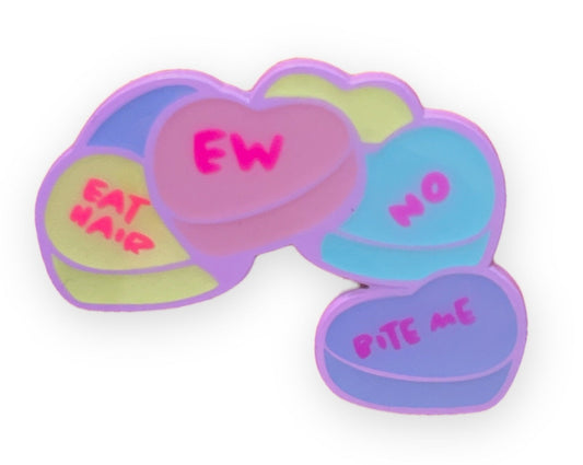 Bitter Valentine’s Heart Candy Pin