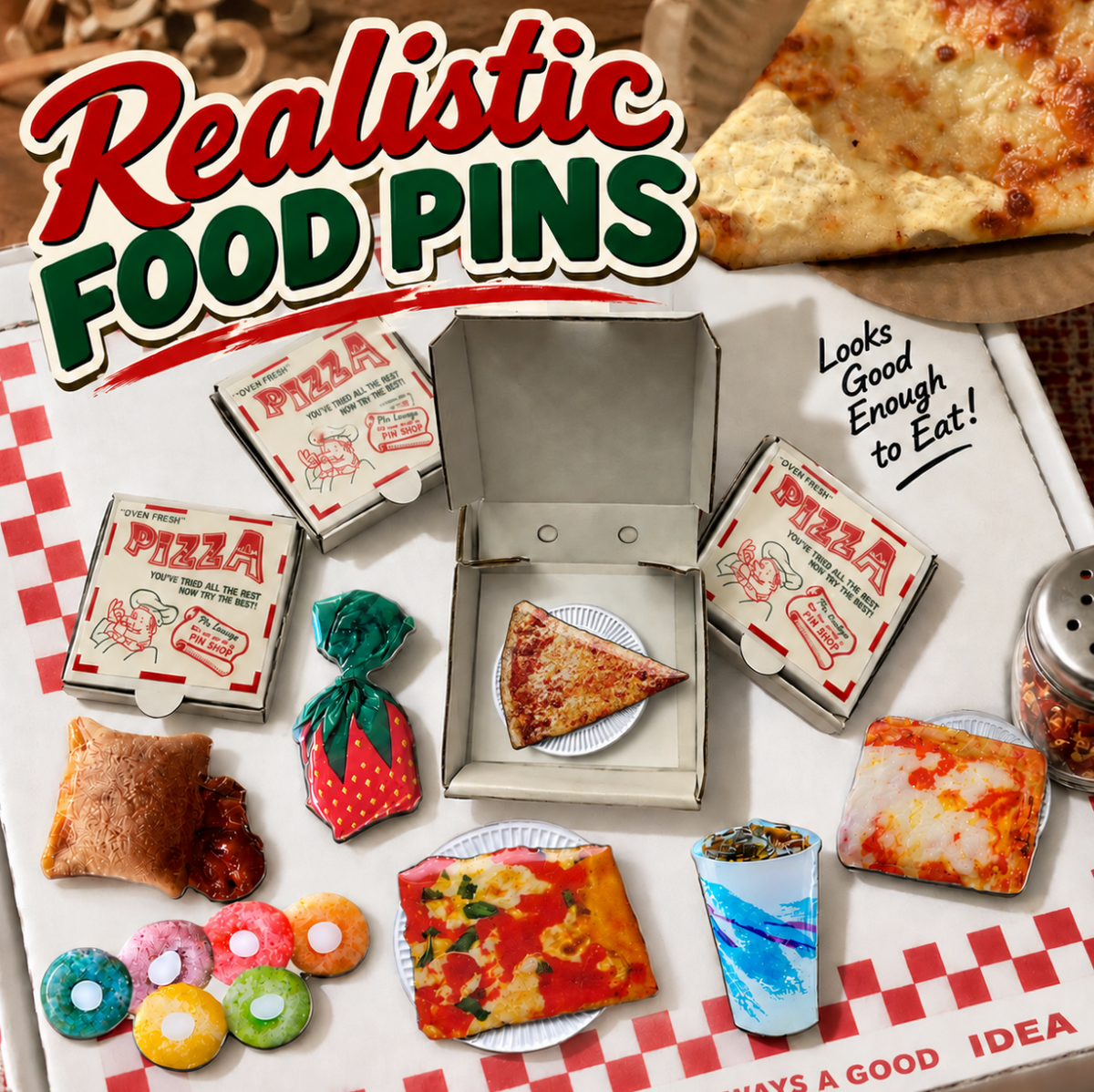 Realistic Food Pins