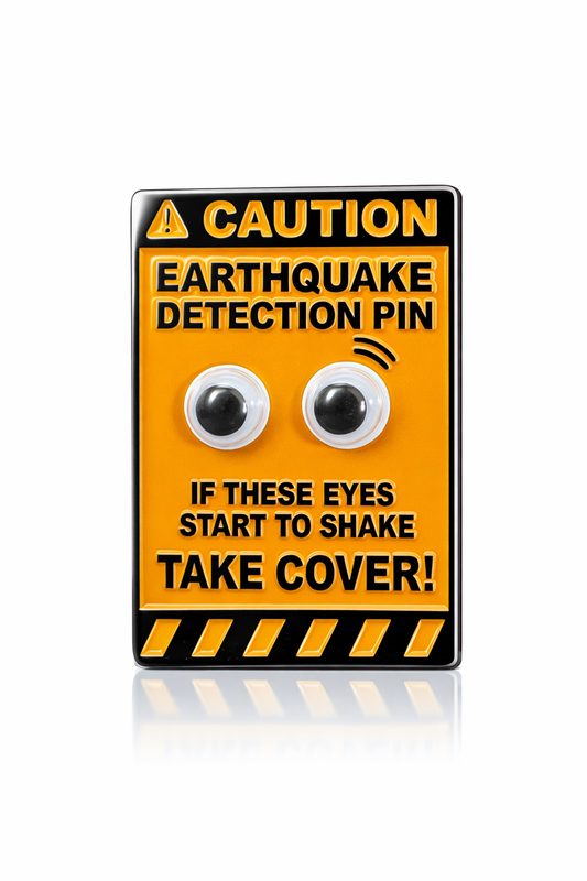 Earthquake Detection Enamel Pin