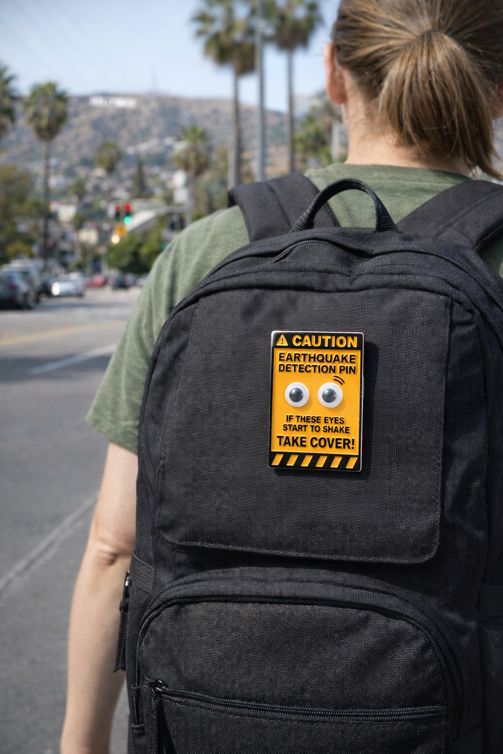 Earthquake Detection Enamel Pin