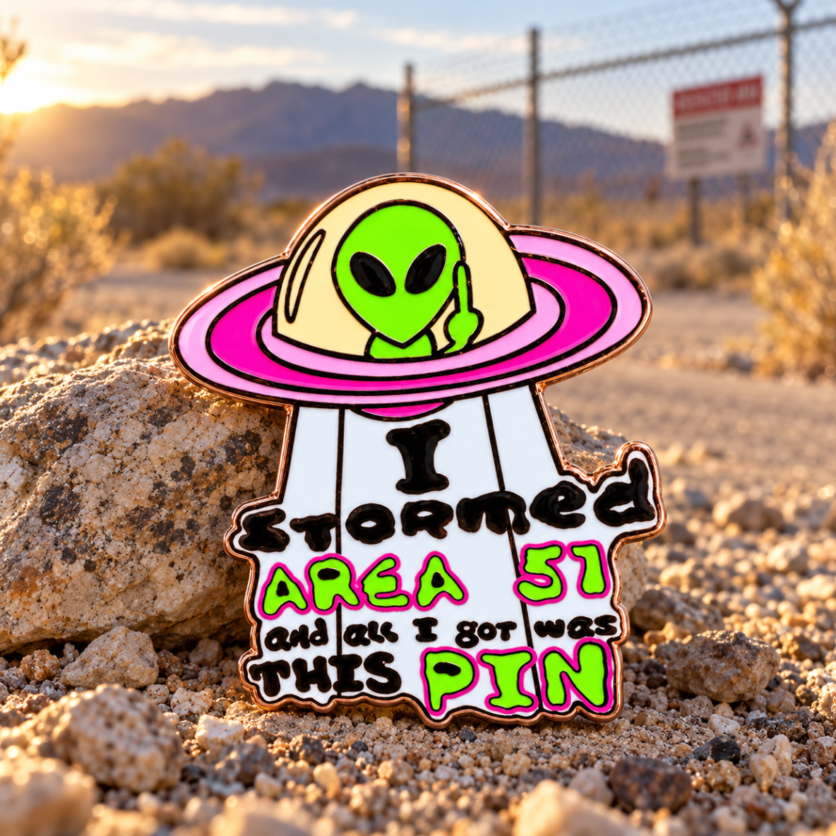 I Stormed Area 51 Pin