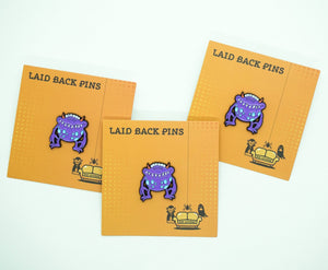Purple Monster Enamel Pin, Halloween pins, monster pins, scary pins, spookly pins, monster movies, holiday pins