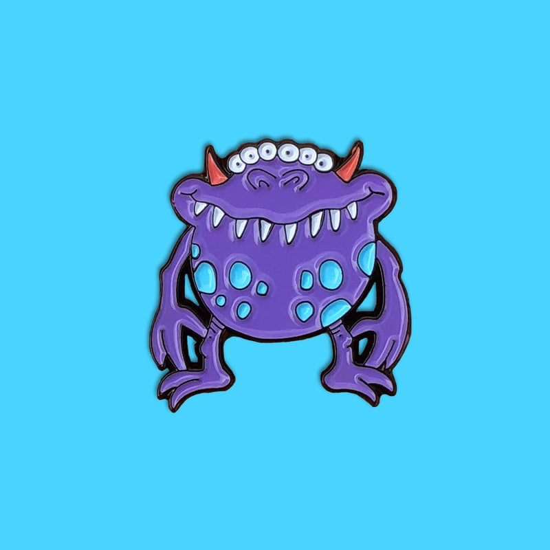 Purple Monster Enamel Pin, Halloween pins, monster pins, scary pins, spookly pins, monster movies, holiday pins