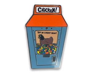 Chicken Machine Enamel Pin | Nostalgia Pin | chicken Pin | animal enamel pin | vending machine pin | chicken cross the road