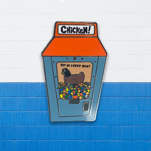 Chicken Machine Enamel Pin | Nostalgia Pin | chicken Pin | animal enamel pin | vending machine pin | chicken cross the road