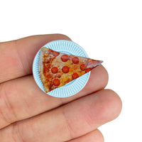 Real Slice of Pepperoni Pizza Pin | Pizza Pin | New York Pizza | Food Pins | Realistic