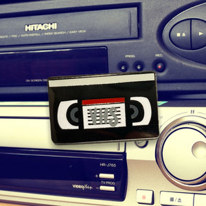 VHS Tape Enamel pin | throw back pin | VCR pin | cassette tape pin | nostalgia pin