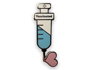 Vaccinated Enamel pin | im vaccinated pin | nurse pins | hospital pins | doctor pins | medical pins