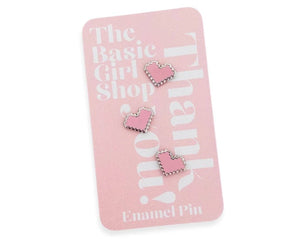 Mini Pixel Heart 3 Pin Set | Zelda heart pin | pixel heart pin | love heart pin