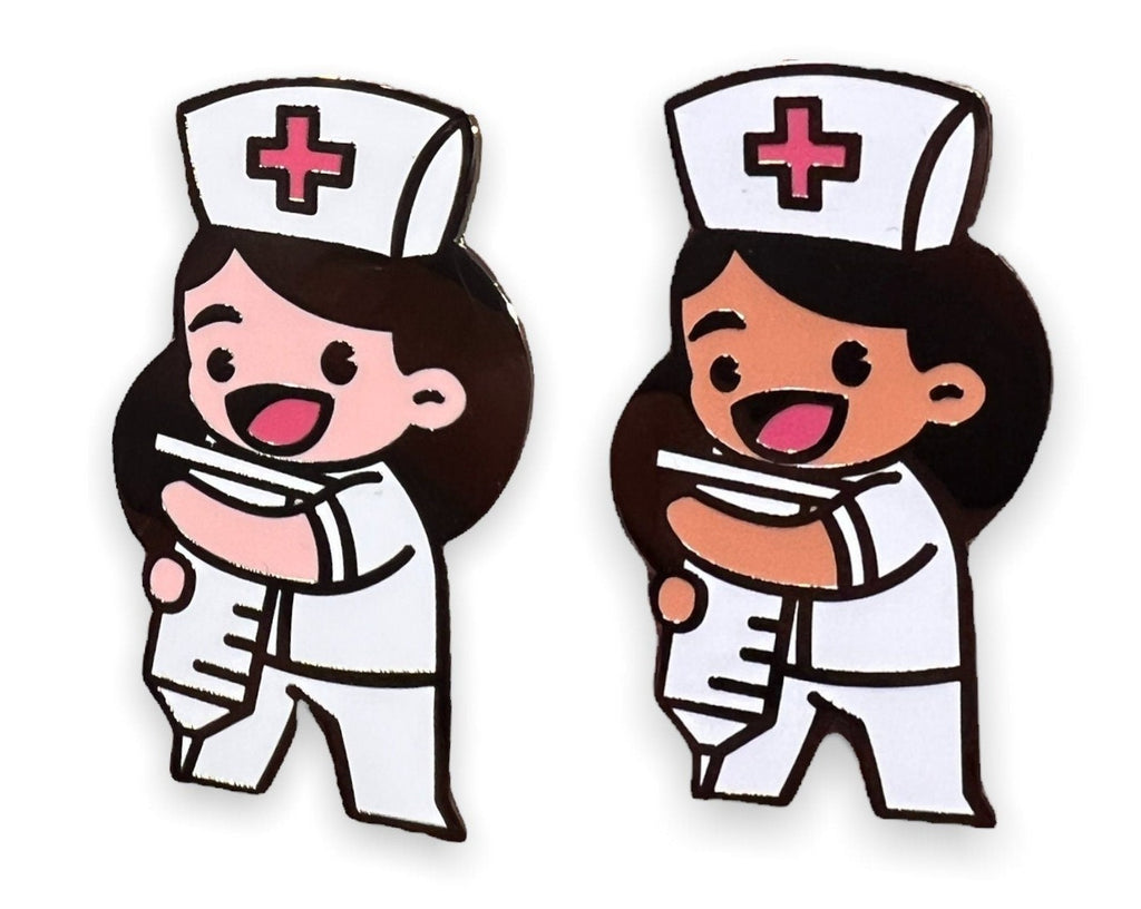 Nurse Holding Syringe Enamel Pin | Nursing pins | Doctor pins | Medical Accessories | nurse week | nurses week