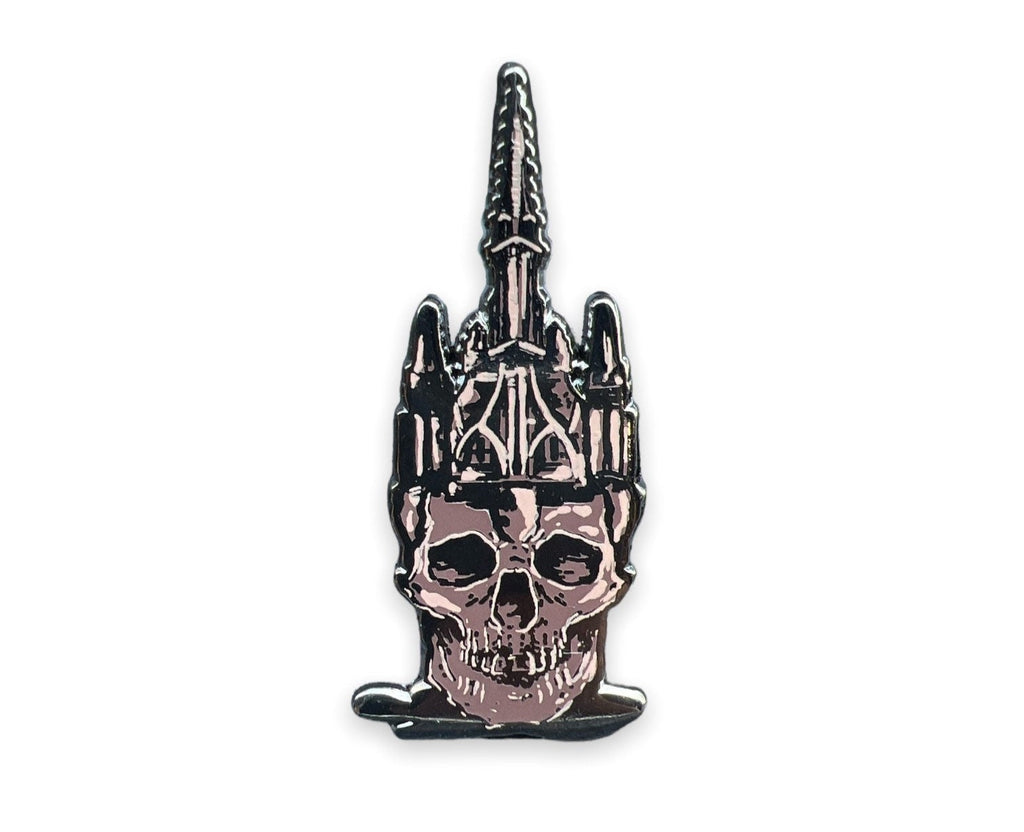 Skull Castle Enamel Pin | skull pin | castle pin