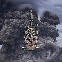 Skull Castle Enamel Pin | skull pin | castle pin