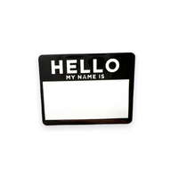 Hello My Name Is Pin ( With Dry Erase Board )