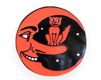 Halloween Moon and Cat Pin